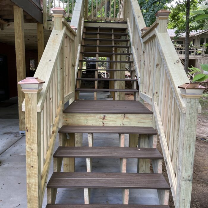 wooden deck stairs
