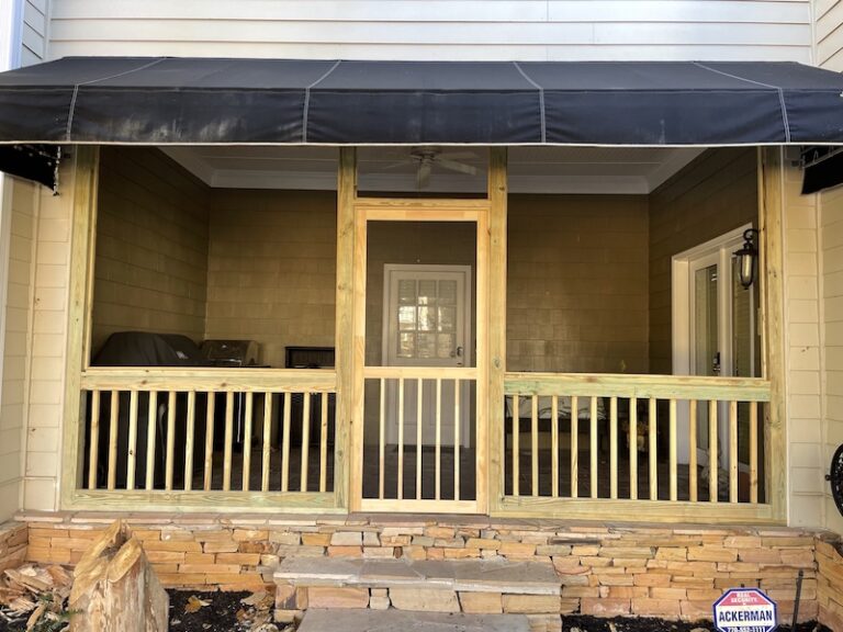 new screened porch
